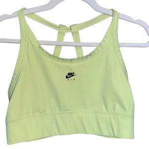 Size large Nike Air women’s sports bra (lime green).